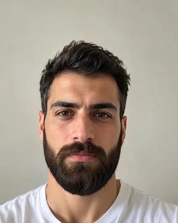Man with a medium-length full beard (AI preview)