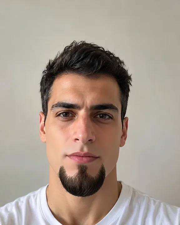 Man with a classic goatee covering only the chin (AI preview)
