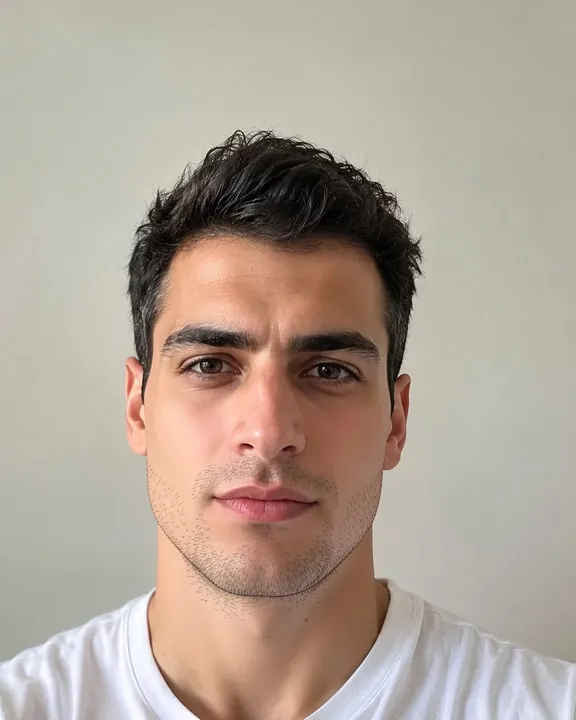 Man with light stubble across the jaw and upper lip (AI preview)