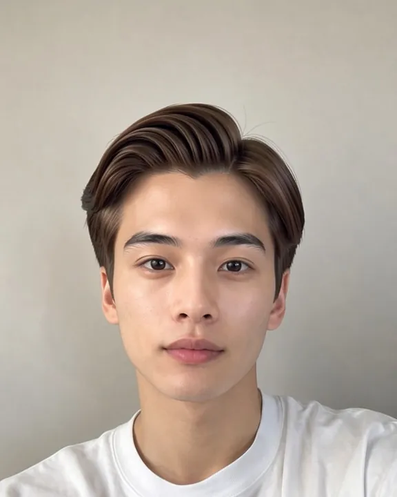 Young man with a classic side-part haircut (AI preview)