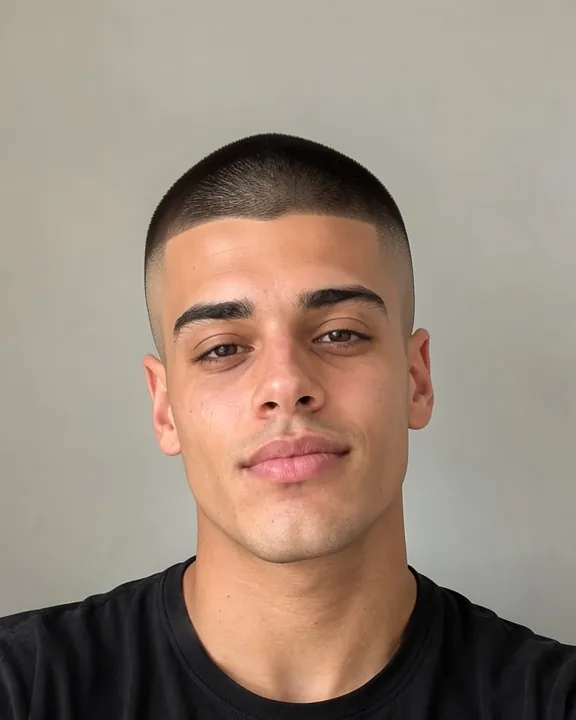 Man with a low fade and a short cropped top (AI preview)