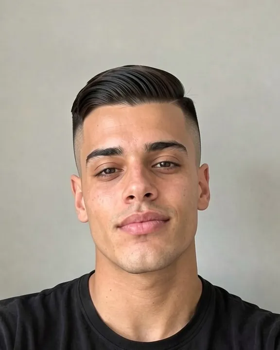 Man with a tapered side-part haircut (AI preview)